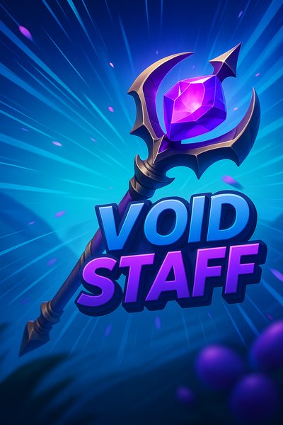 Dynamic Void Staff with Vibrant Colors and Bold Design