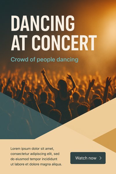Dynamic Crowd Dancing at Concert Event