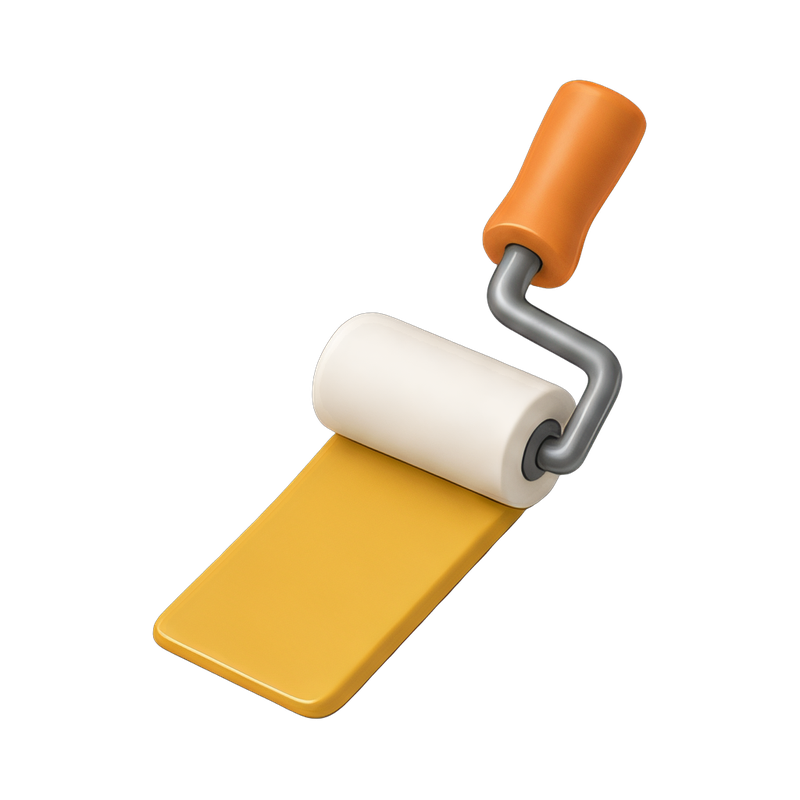 Durable lane marker paint roller
