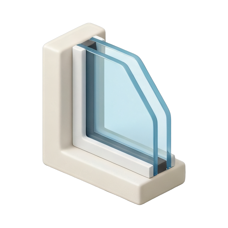 double glazing window cutaway