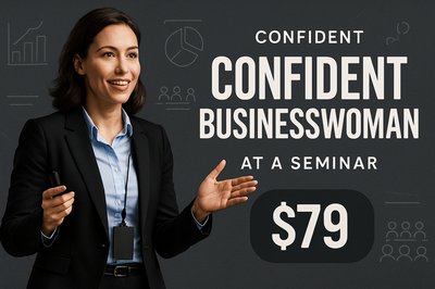Dynamic Business Presentation by Confident Businesswoman
