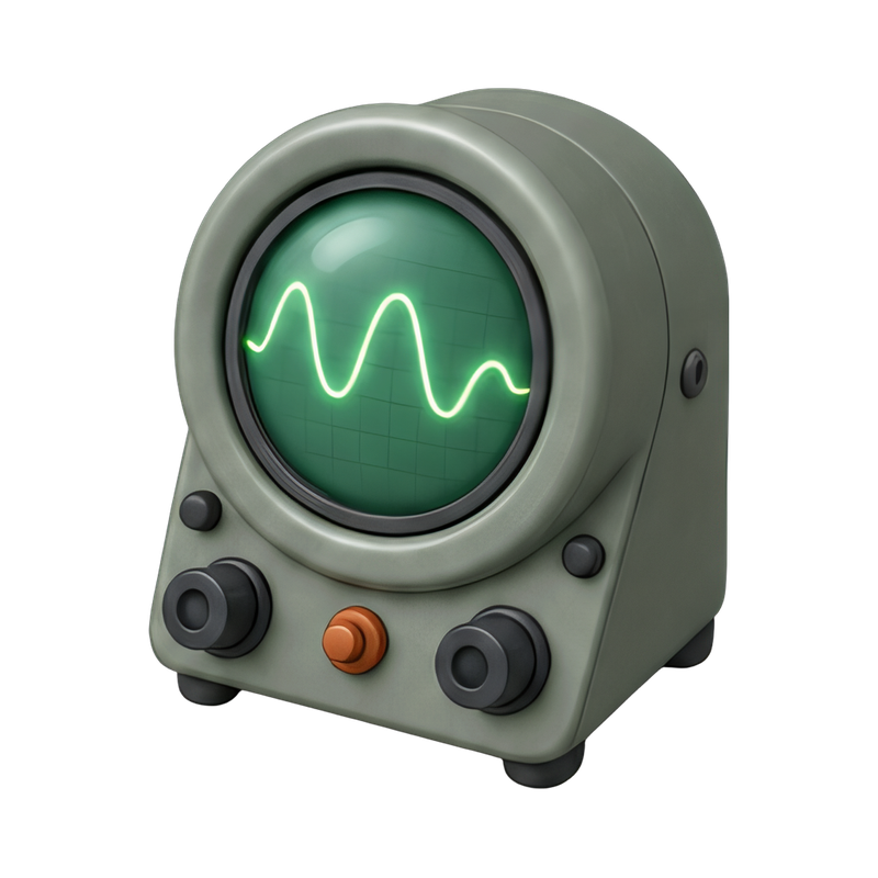 cathode ray oscilloscope in action