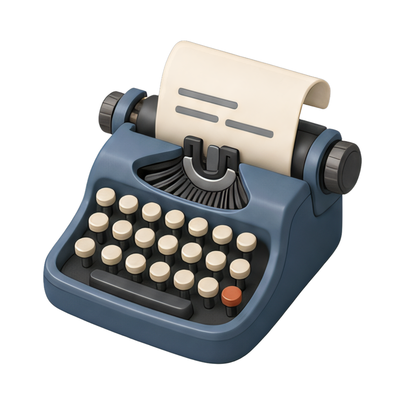 typewriter with an unfinished page