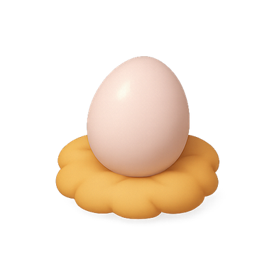 Stylized Egg on Decorative Base