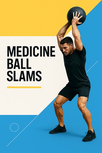 Dynamic Medicine Ball Slams Visual with Color Blocks