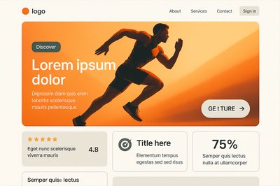 Dynamic Bento Landing Page Design for Sports Enthusiasts