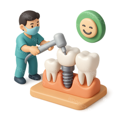 3D Icon of Painless Dental Implant Procedure
