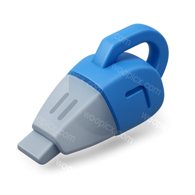 Stylish 3D Handheld Vacuum Icon Design