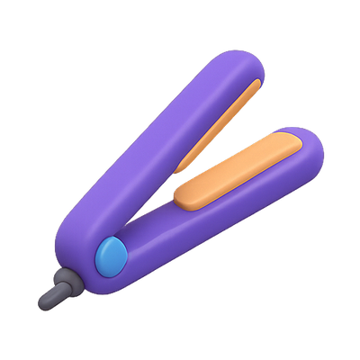 Stylized Hair Straightener in Vibrant Colors
