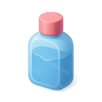 Stylish 3D Nail Polish Remover Icon with Pink Cap