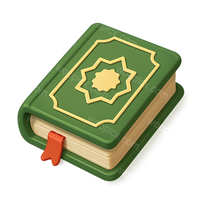 3D Icon of a Quran with Volumetric Design