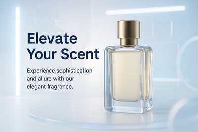 Elegant Perfume Product Advertisement with Modern Design