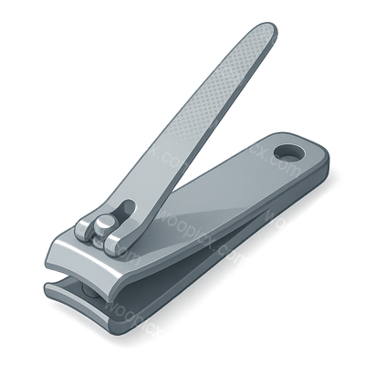 Stylish 3D Nail Clippers Icon with File in Isometric View