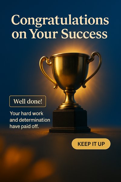Celebratory Graphic for Success Recognition