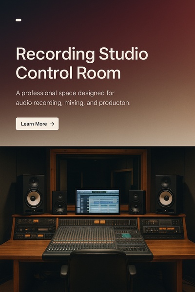 Modern Recording Studio Control Room Design