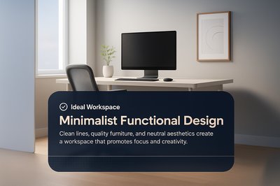 Sleek and Minimalist Home Office Setup for Productivity