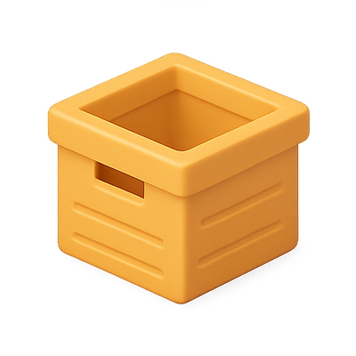 Minimalist Yellow Storage Box with Modern Design
