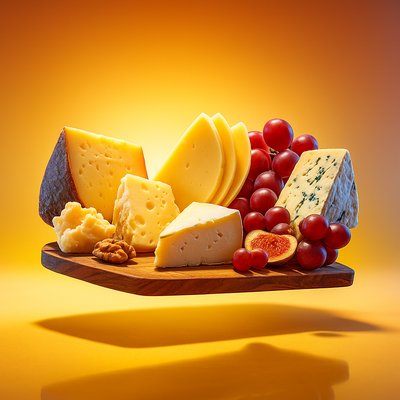 Dynamic Realism of a Cheese Platter Display