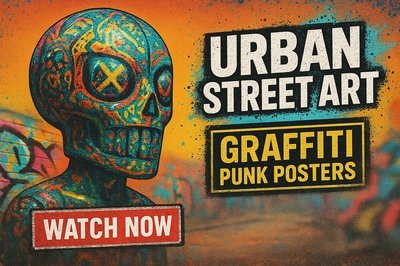 Vibrant Urban Street Art Promotional Graphic