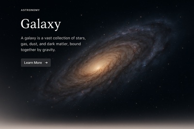Stylish Galaxy Interface Design for Webpage