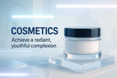 Cosmetics Product Display with Modern Design Elements