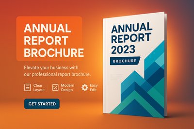 Professional Annual Report Brochure Design for Business Promotion