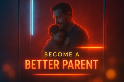 Neon Advertisement Encouraging Parenting Skills