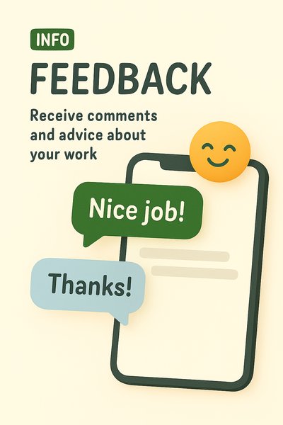 Engaging Feedback Concept Graphic with Happy Emoji