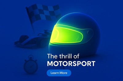 Vibrant Motorsport Scene with Glowing Elements