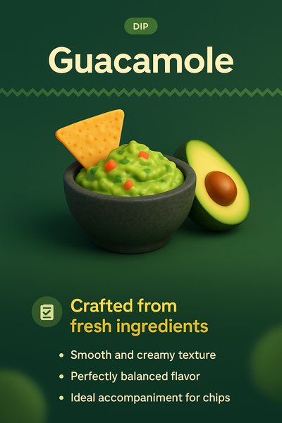 Delicious Guacamole: Fresh Ingredients and Flavorful Dip