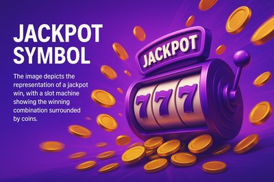 Dynamic Jackpot Symbol Illustration with Coins
