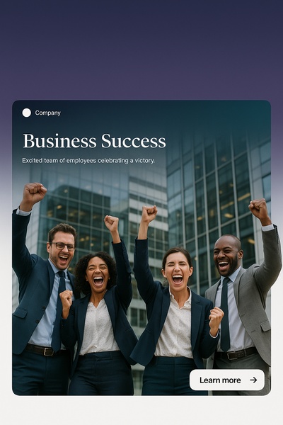 Diverse Business Team Celebrating Success Together