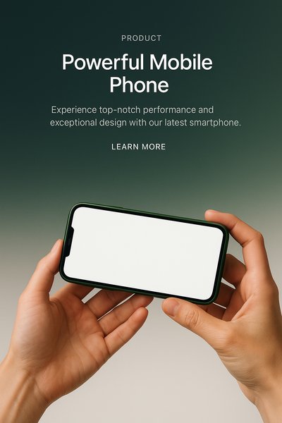 Stylish Green Smartphone Presentation in Hands