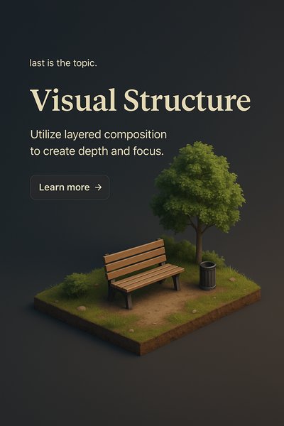 Detailed 3D Scene with Layered Composition and Visual Structure