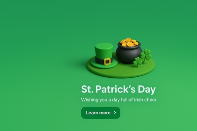 St. Patrick's Day Celebration with 3D Design Elements