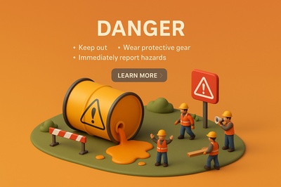 Vivid 3D Scene Depicting Danger in a Miniature World