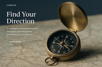 Stylish Compass Illustration for Navigation and Adventure