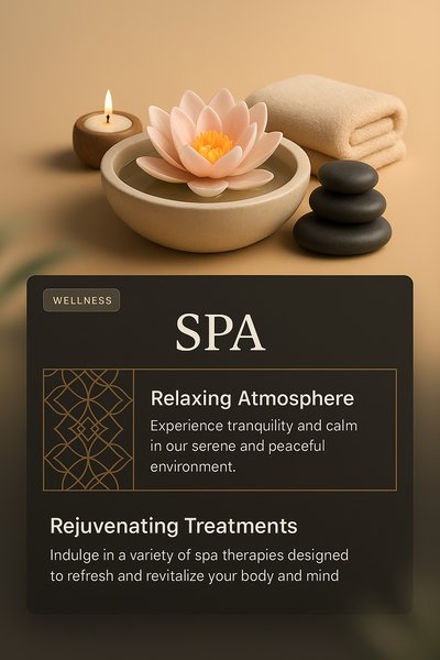 Elegant Spa Web Design Concept with 3D Elements