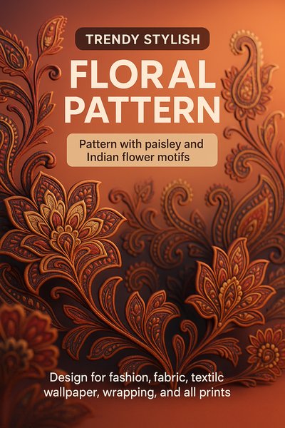 Trendy Floral Pattern Design for Textiles and Prints