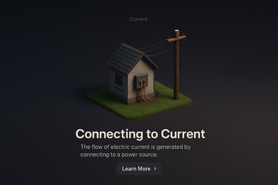 3D Scene Depicting Electric Current Connection