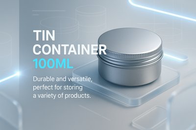 3D Render of a Tin Container for Product Packaging