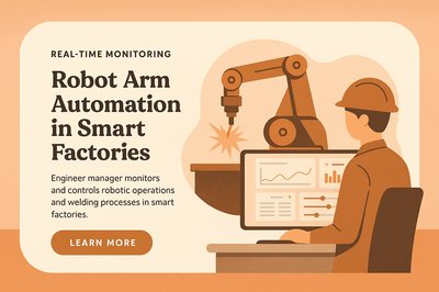 Real-Time Monitoring of Robot Arm Automation in Smart Factories