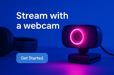 Fluorescent Webcam Glow in a Blue Atmosphere