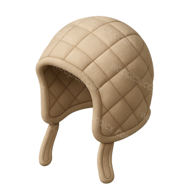 Stylish 3D Quilted Helmet Icon Design