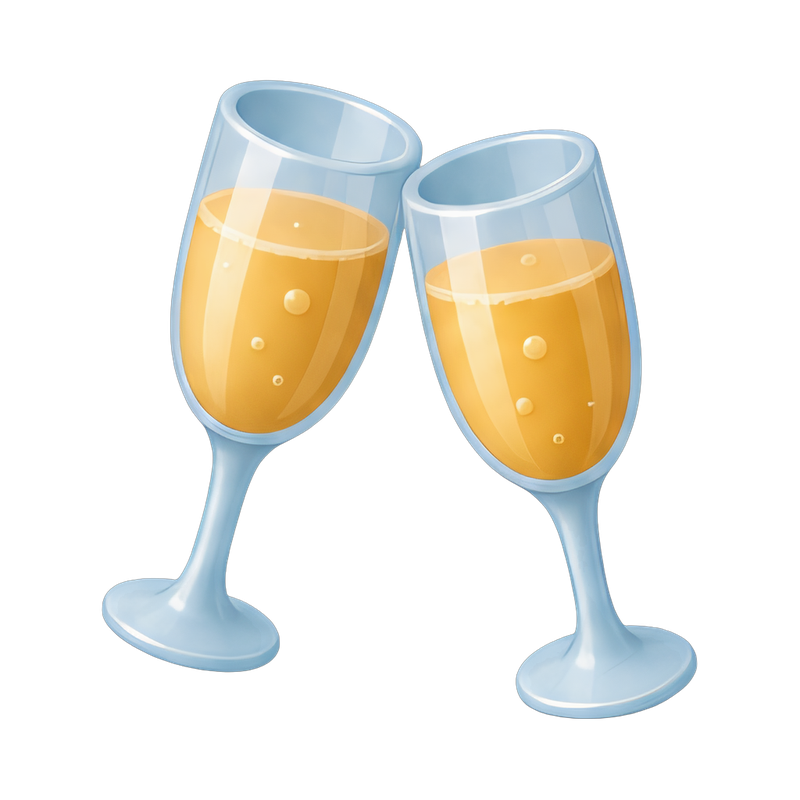 celebration with champagne glasses