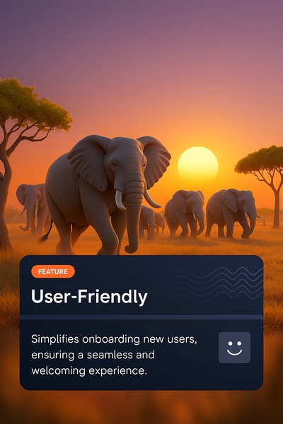 Herd of Elephants at Sunset in a Serene Landscape