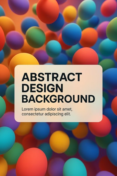 Colorful Abstract Design Background with 3D Spheres