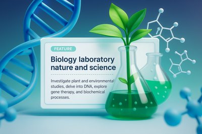 Dynamic 3D Illustration of Plant and Biochemistry Research
