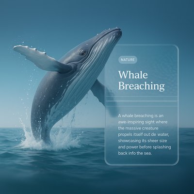 Whale Breaching the Surface in Stunning Detail