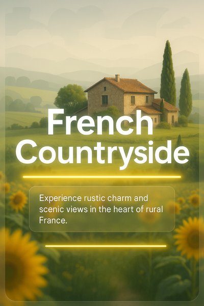 Serene Landscape of the French Countryside Featuring Rustic Charm